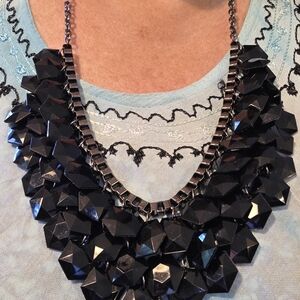 Elegant Black Statement Necklace